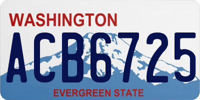 WA license plate ACB6725