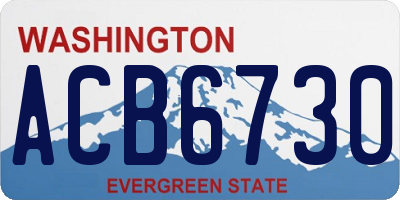 WA license plate ACB6730
