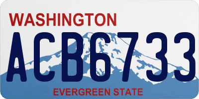 WA license plate ACB6733