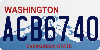 WA license plate ACB6740