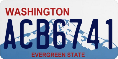 WA license plate ACB6741