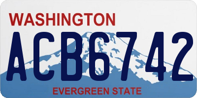 WA license plate ACB6742