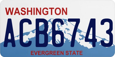 WA license plate ACB6743