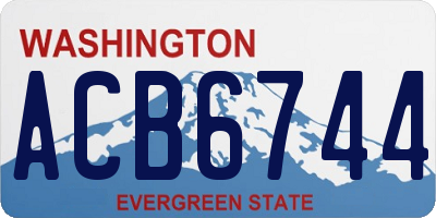 WA license plate ACB6744