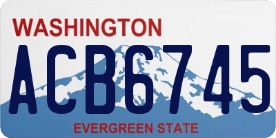 WA license plate ACB6745