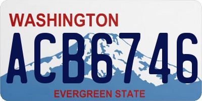 WA license plate ACB6746