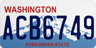 WA license plate ACB6749