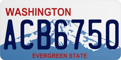 WA license plate ACB6750