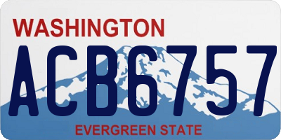 WA license plate ACB6757