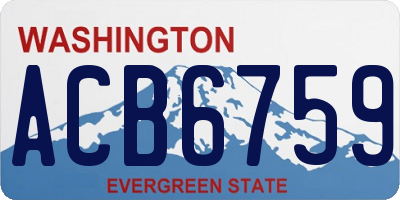 WA license plate ACB6759