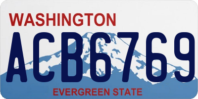 WA license plate ACB6769