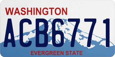 WA license plate ACB6771