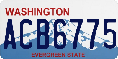 WA license plate ACB6775