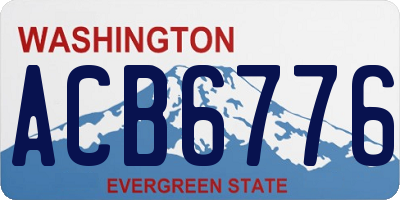 WA license plate ACB6776