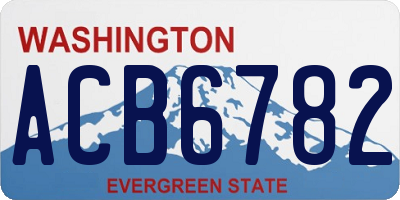WA license plate ACB6782