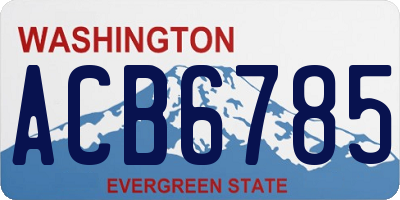 WA license plate ACB6785