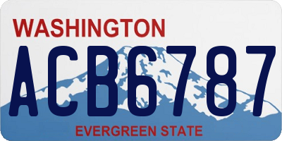 WA license plate ACB6787