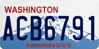 WA license plate ACB6791