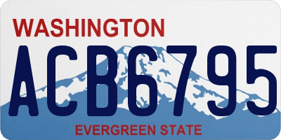 WA license plate ACB6795