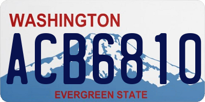 WA license plate ACB6810