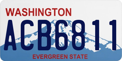 WA license plate ACB6811
