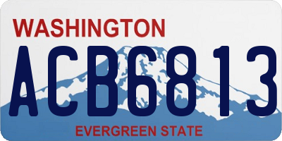 WA license plate ACB6813
