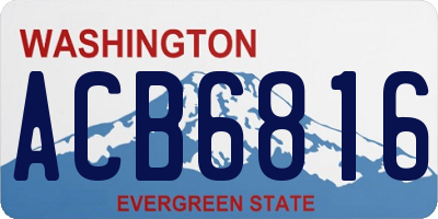 WA license plate ACB6816