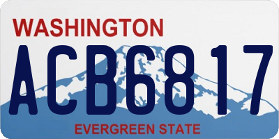 WA license plate ACB6817