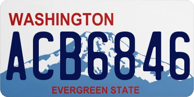 WA license plate ACB6846