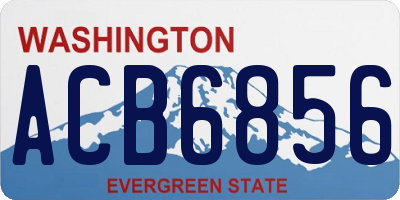 WA license plate ACB6856