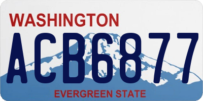 WA license plate ACB6877