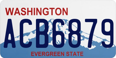 WA license plate ACB6879