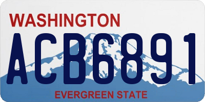 WA license plate ACB6891