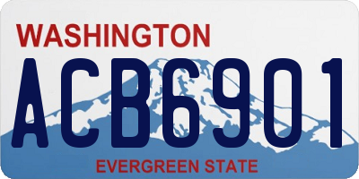 WA license plate ACB6901