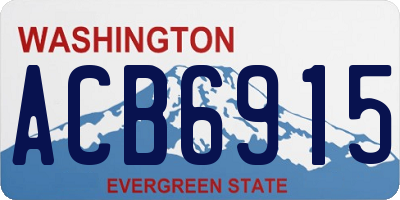 WA license plate ACB6915
