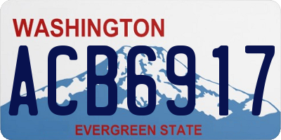 WA license plate ACB6917