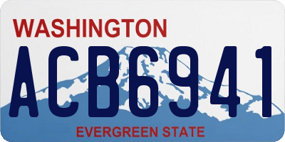 WA license plate ACB6941