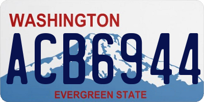 WA license plate ACB6944