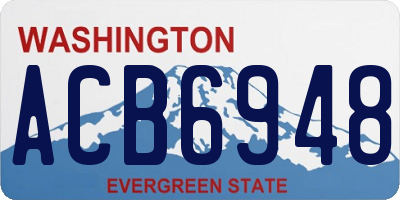 WA license plate ACB6948