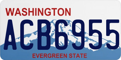 WA license plate ACB6955