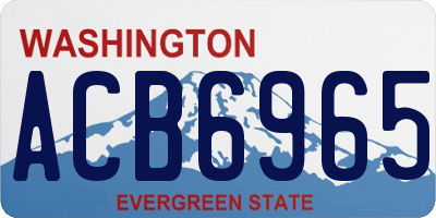 WA license plate ACB6965