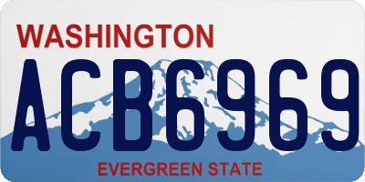 WA license plate ACB6969