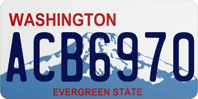 WA license plate ACB6970