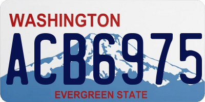 WA license plate ACB6975