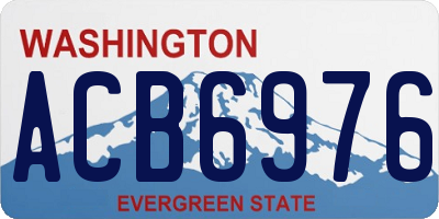 WA license plate ACB6976