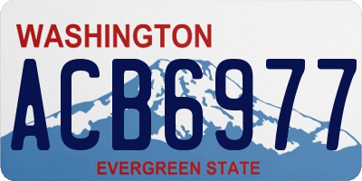 WA license plate ACB6977