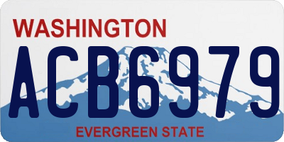 WA license plate ACB6979