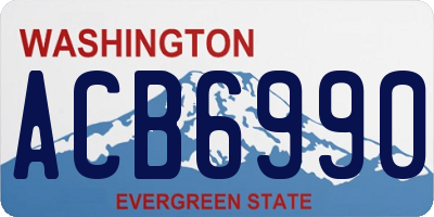 WA license plate ACB6990