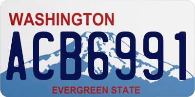 WA license plate ACB6991