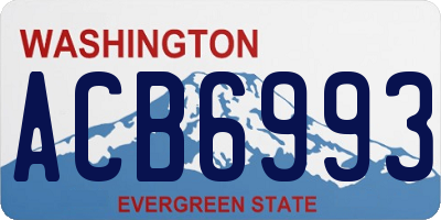 WA license plate ACB6993